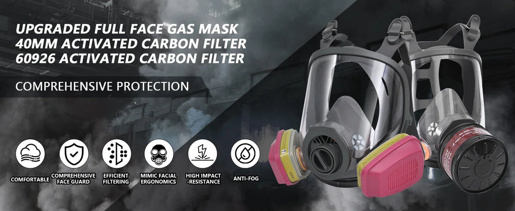 masque respiratoire demi-visage avec filtre et lunette de protection