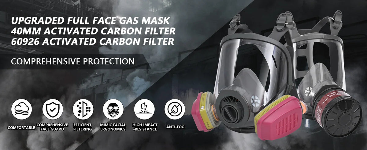masque respiratoire demi-visage avec filtre et lunette de protection