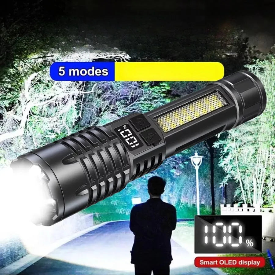 Lampe torches led rechargeable ultra puissante , zoom ,usb-c