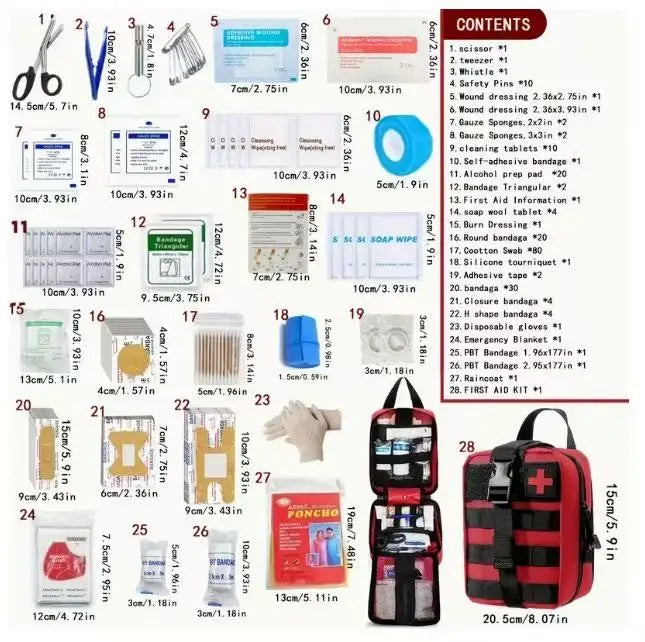 Trousse de premiers secours compacte · 150 pièces