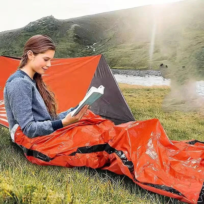 sac de couchage thermique d'urgence
