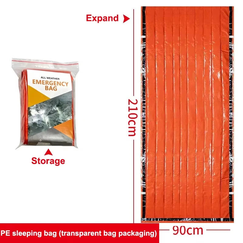 sac de couchage thermique d'urgence