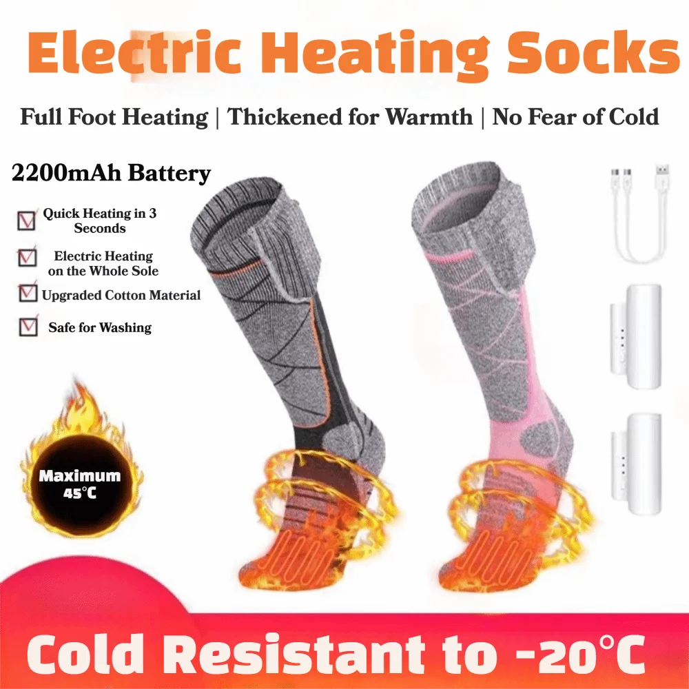 chaussette chauffante et rechargeable