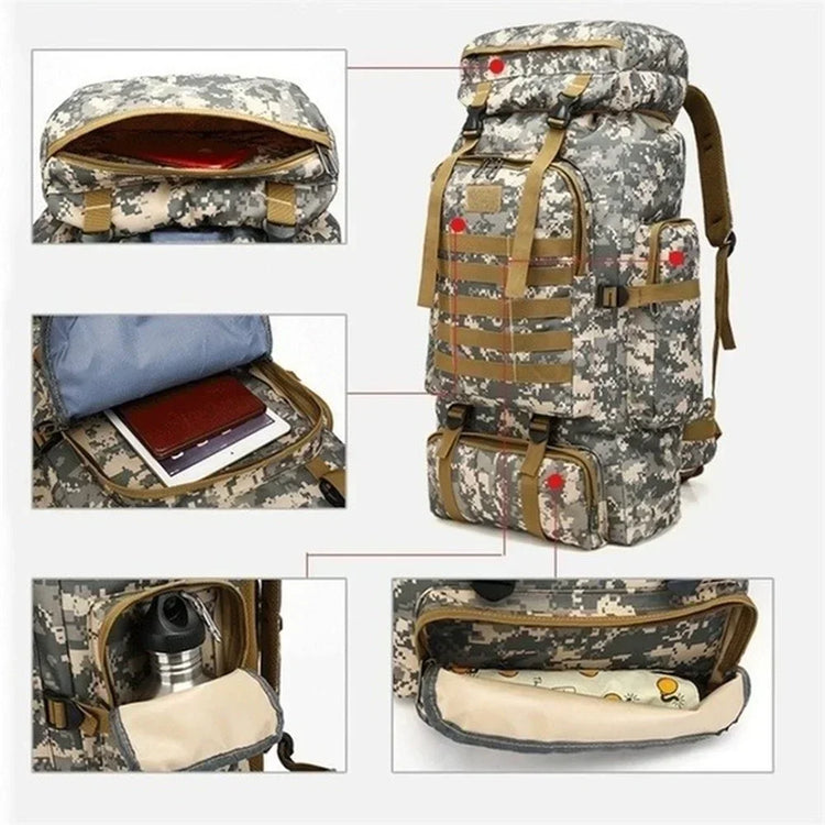Grand sac à dos de survie 80–100 L
