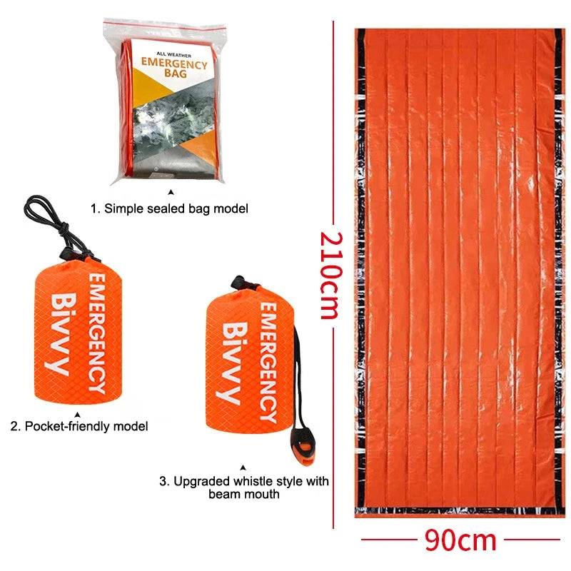 sac de couchage thermique d'urgence