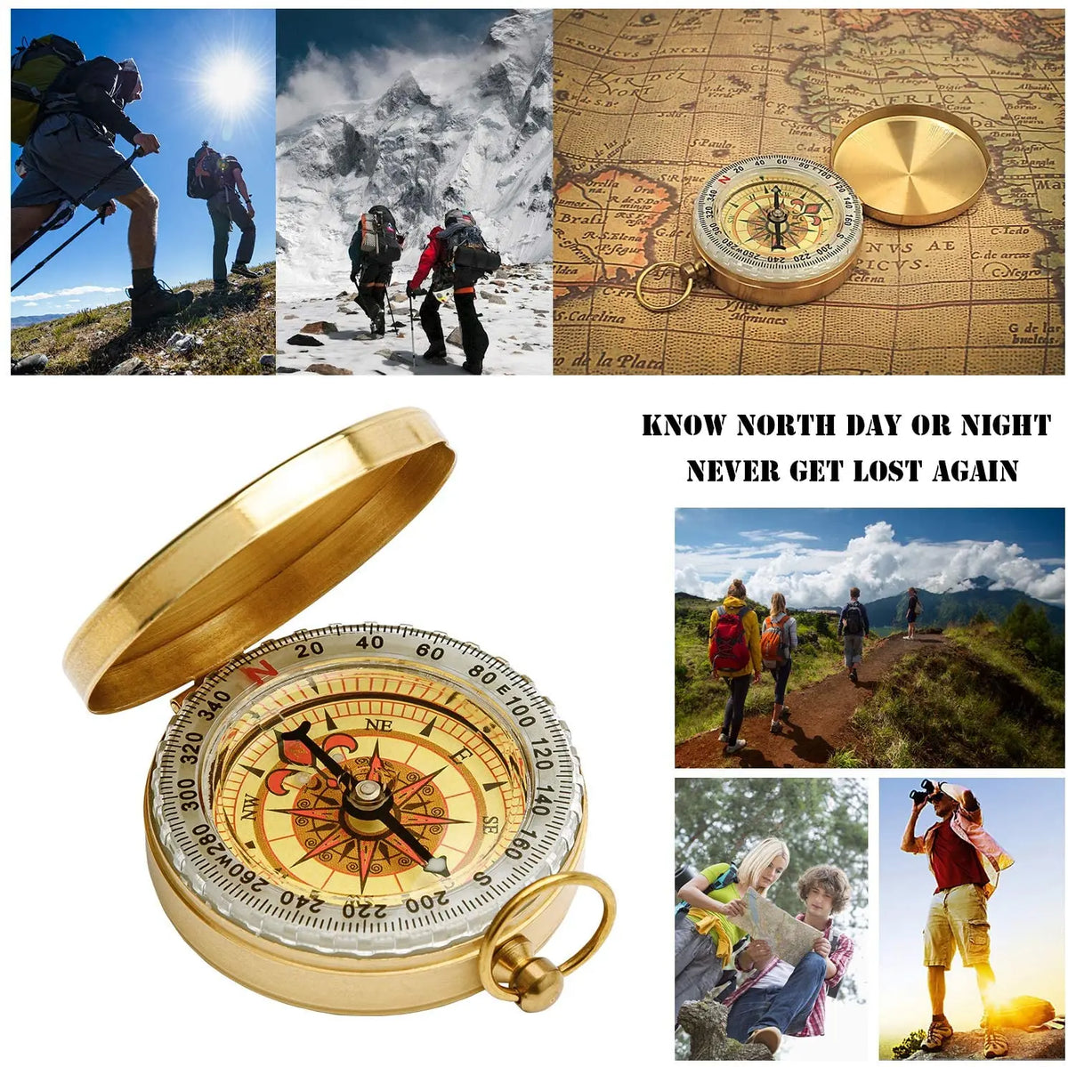 Kit de survie 14-en-1 avec boussole et lampe
