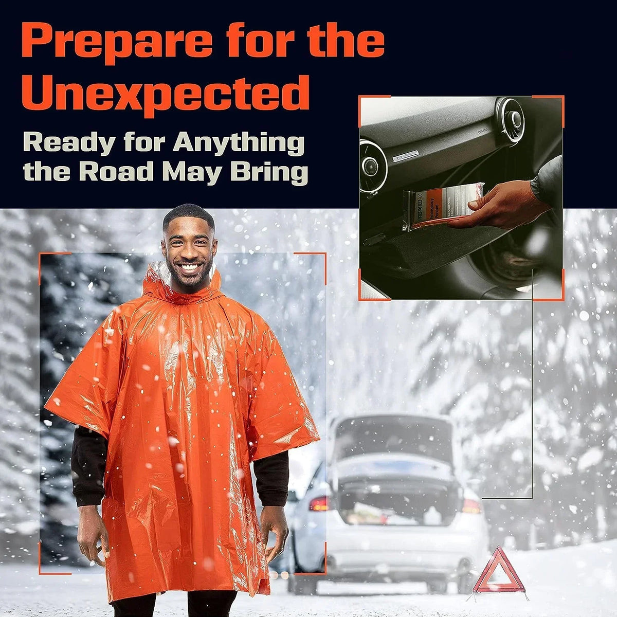 poncho de pluie d'urgence impermeable de survi avec couverture thermique